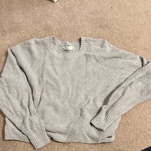 Hollister Light Gray Crew Neck Sweater